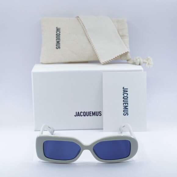 Jacquemus ROND CARRE JAC/11 C2 Rectangle Sunglasses - White/Blue - Picture 3 of 10